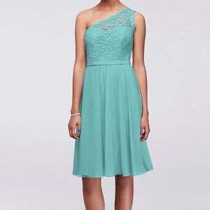 David’s Bridal One Shoulder Bridesmaid Dress